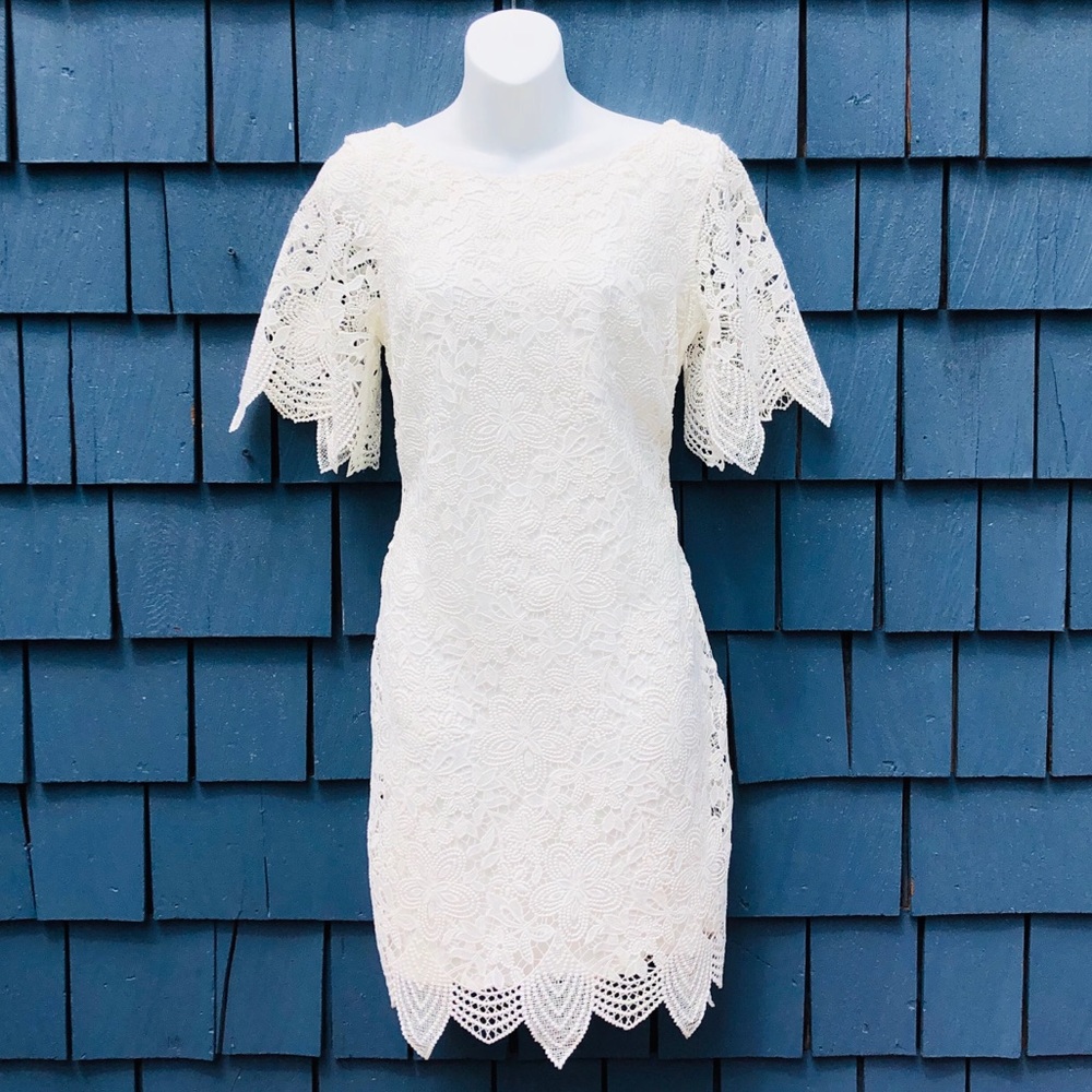 ANTHROPOLOGIE white lace dress